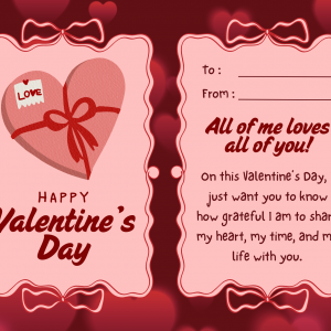 Personalised Valentines Card